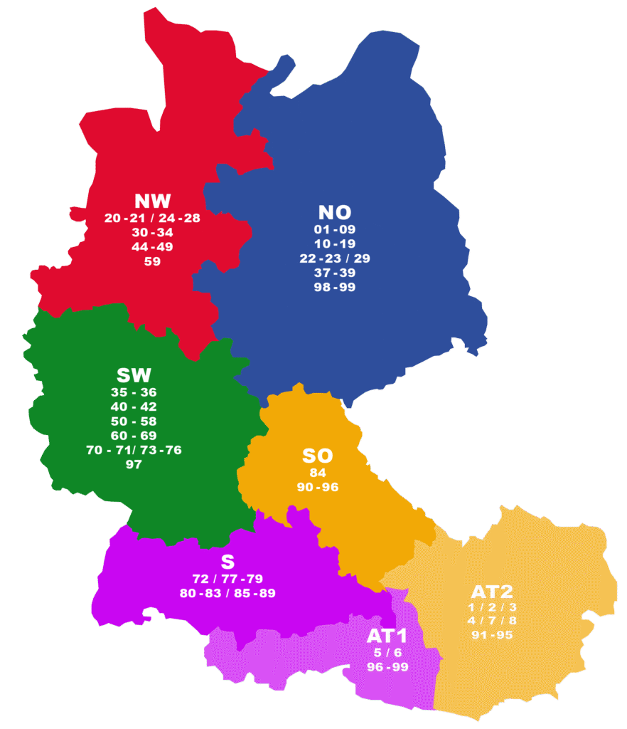 Vertriebsgebiete Deutschland und Österreich